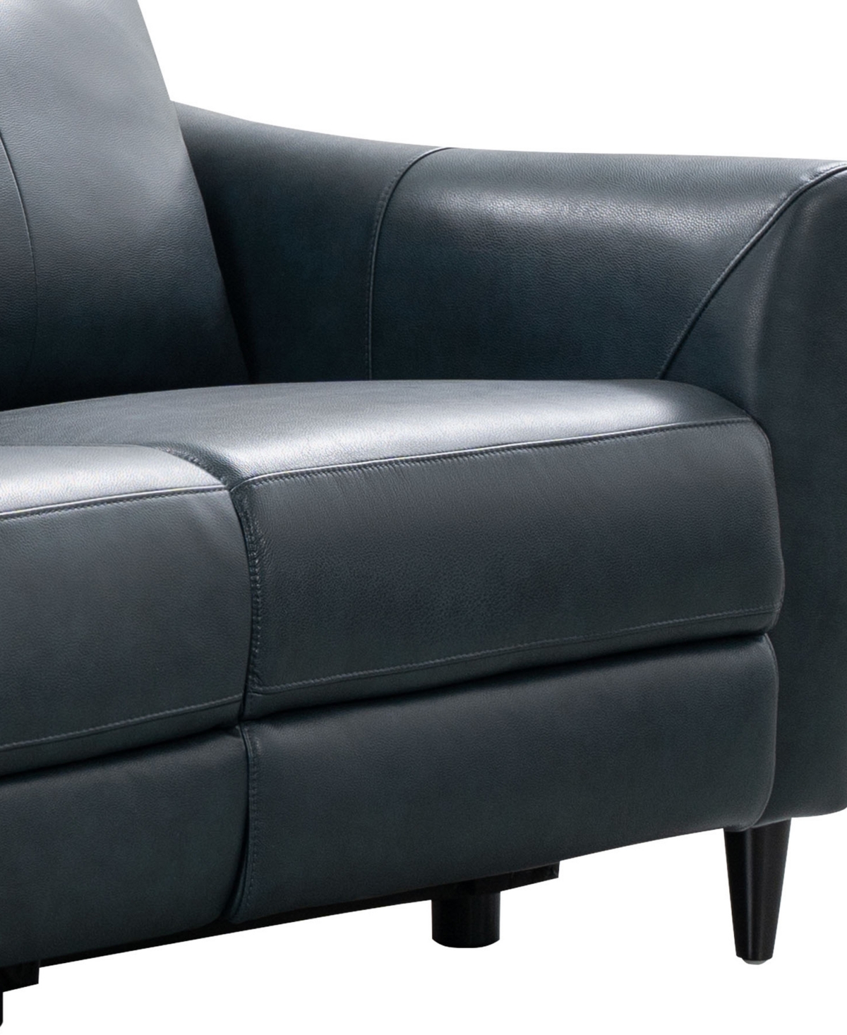 Shop Abbyson Living Tanya 86" Leather Power Reclining Sofa With Power Headrest In Dark Gray