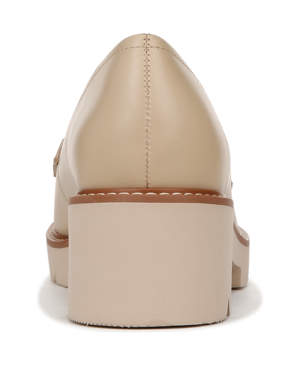 Naturalizer Desi Lug Sole Loafers -White Leather