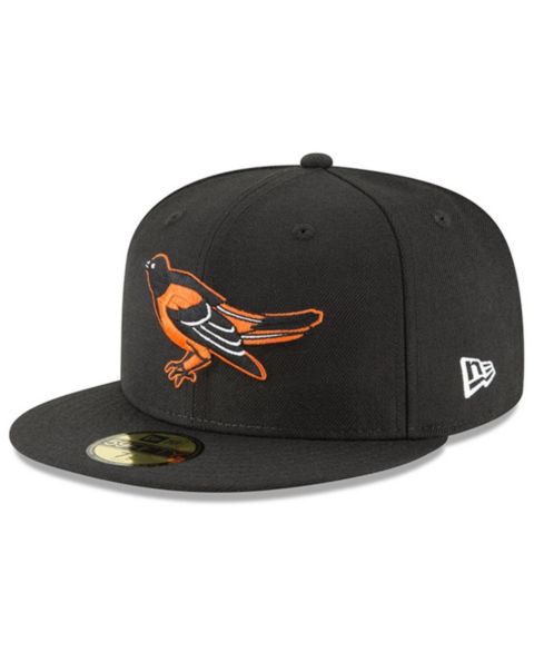 Мужская кепка New Era Black Baltimore Orioles Cooperstown Collection Wool 59FIFTY Fitted Hat