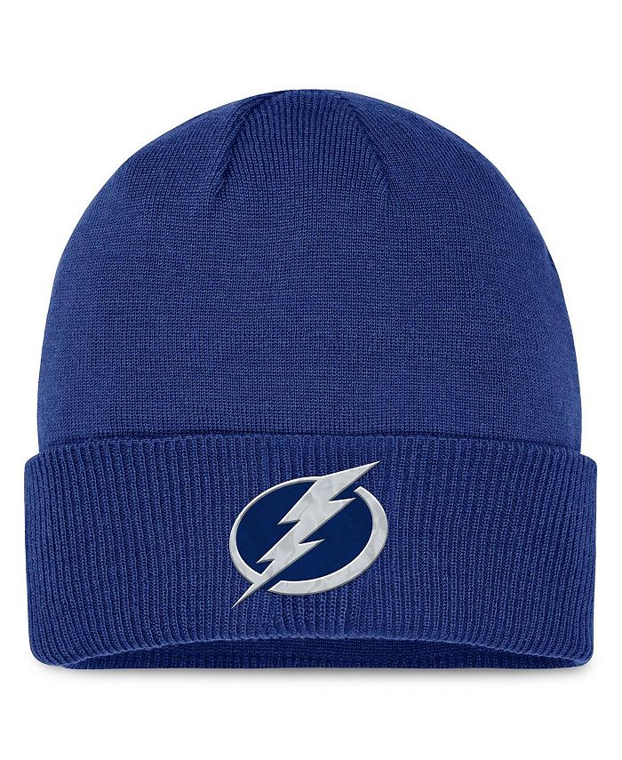 Fanatics Men's Blue Tampa Bay Lightning Authentic Pro Road Metallic Cuffed Knit Hat Macy's