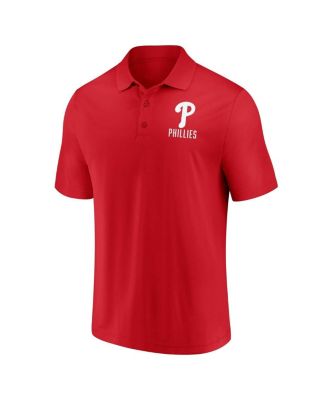 Men's Red, White Philadelphia Phillies Two-Pack Logo Lockup Polo Shirt Set