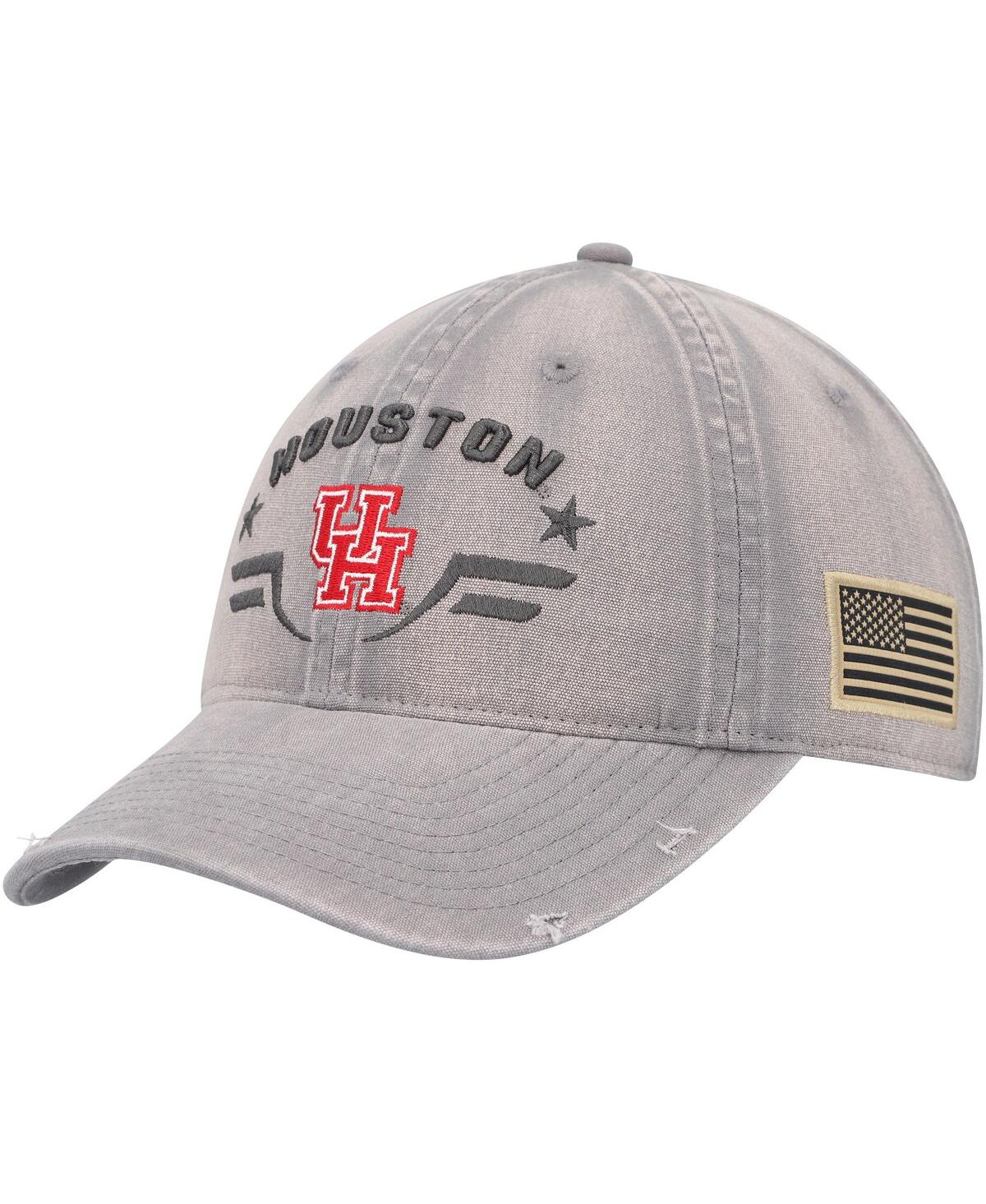 COLOSSEUM MEN'S COLOSSEUM GRAY DISTRESSED HOUSTON COUGARS OPERATION HAT TRICK TAILGATE ADJUSTABLE HAT