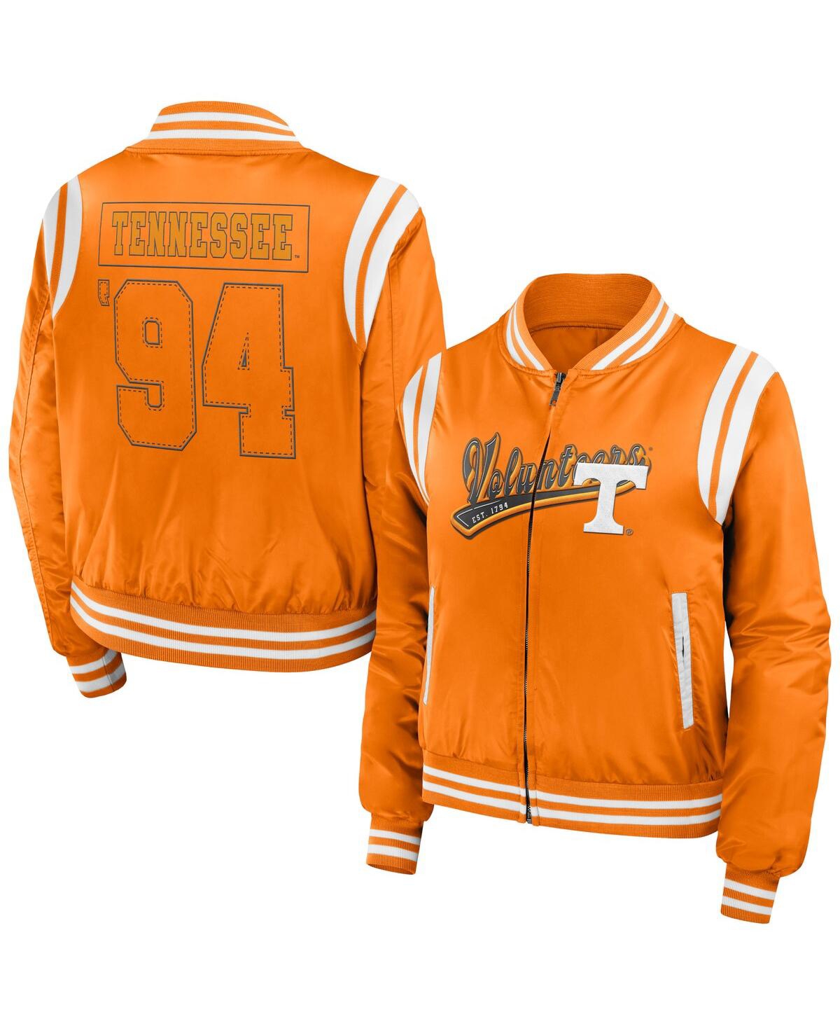 Women's Wear by Erin Andrews Tennessee Orange Tennessee Volunteers Football Bomber Full-Zip Jacket - Tennessee Orange