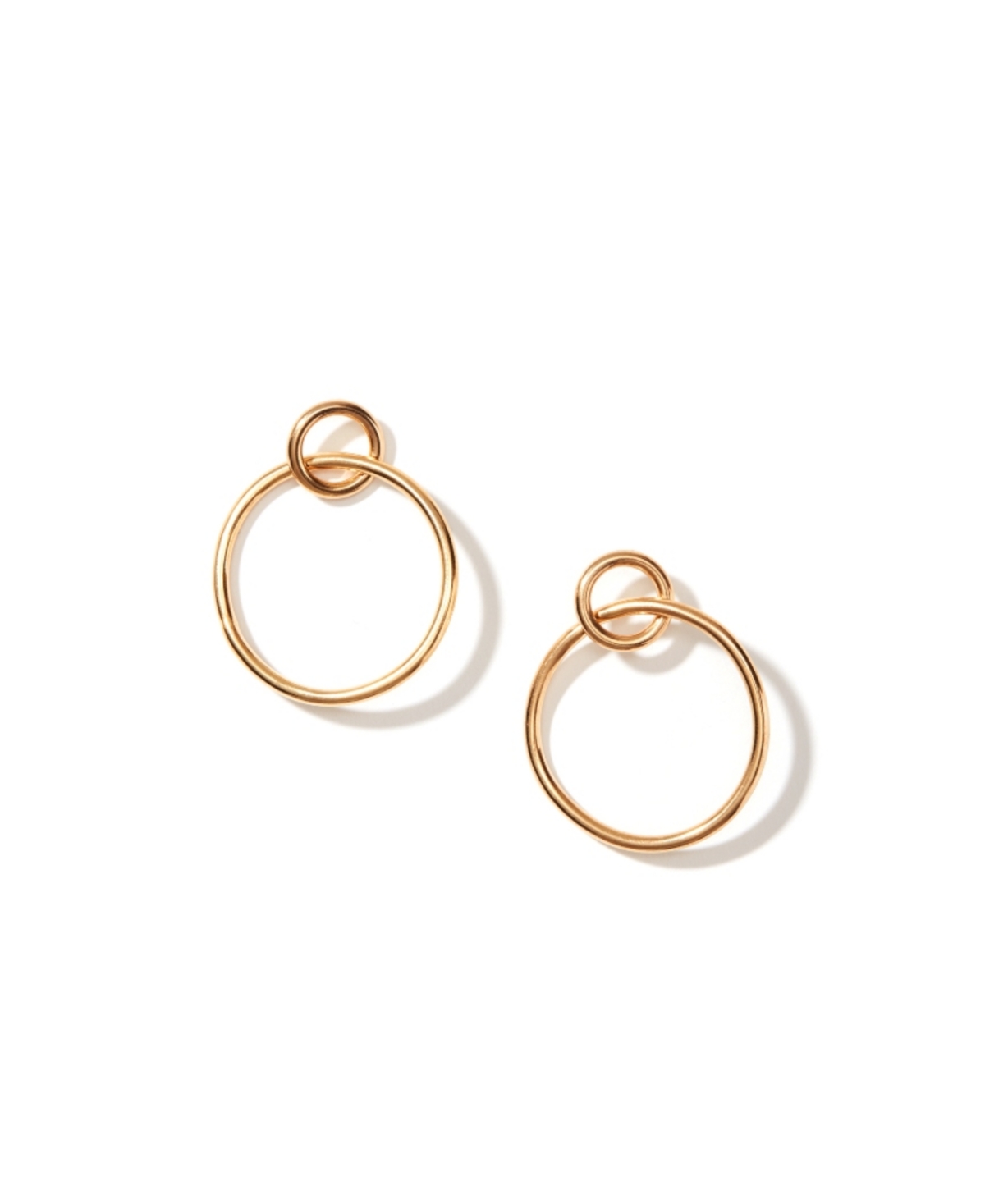 Mini Bold Link Hoop Earrings - Gold