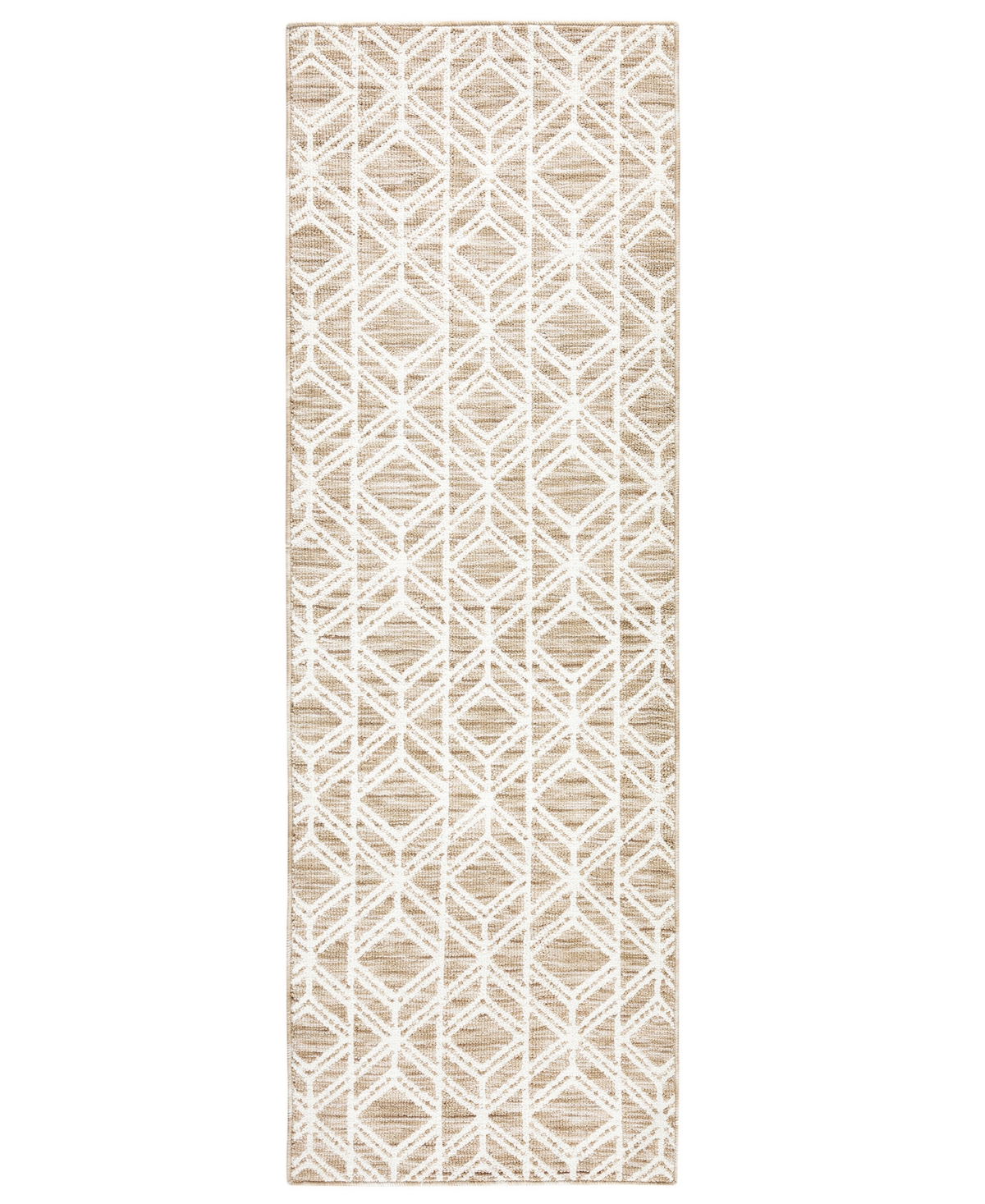 Town & Country Living Everyday Walker Everwash Kitchen Mat E002 2' X 6' Runner Area Rug In Beige