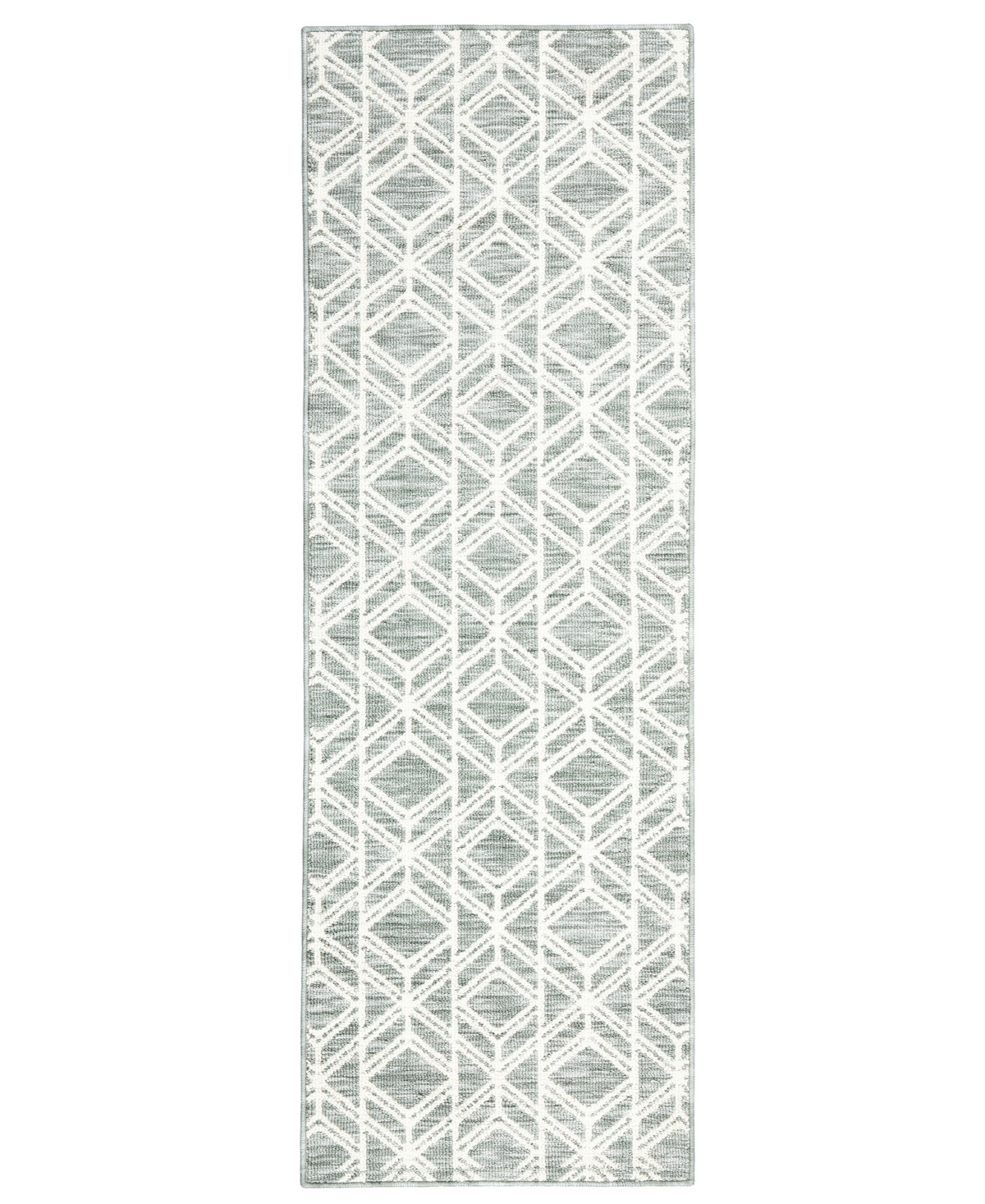 Town & Country Living Everyday Walker Everwash Kitchen Mat E002 2' X 6' Runner Area Rug In Sage