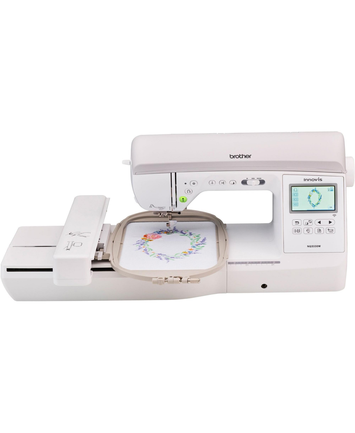 NQ3550W 10" x 6" Computerized Sewing and Embroidery Machine - White