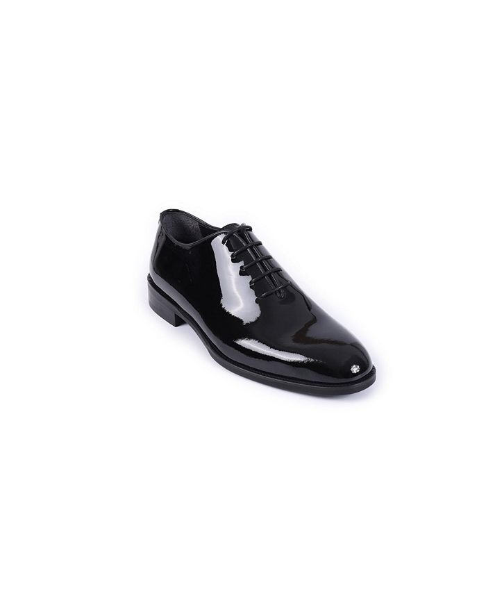 Macy's black patent cheap leather shoes