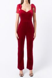 Macy's top red jumpsuits
