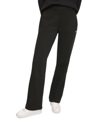 DKNY Pantalon De Jogging Polaire Femme – Logo Rayures Métalliques Strass, Confort Ultime Et Style Urbain