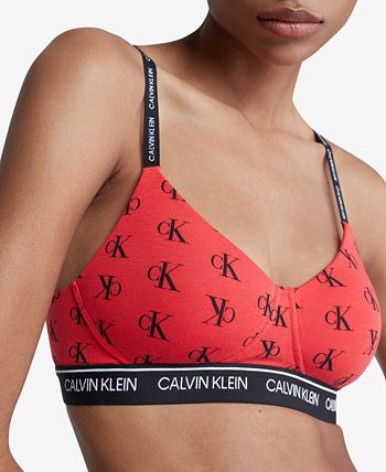 Calvin Klein Formed Wireless Lightly Lined Demi Bra Manic Red