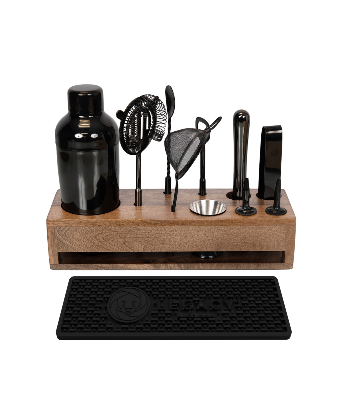 Legacy Old Fashioned Bar Tool 12 Piece Set In Mango Wood