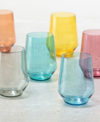 Sole Outdoor Stemless Wine Glasses, 19oz - Set of 6