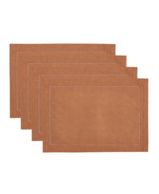 Alison Eyelet Punched Border Fabric Placemat, Set of 4