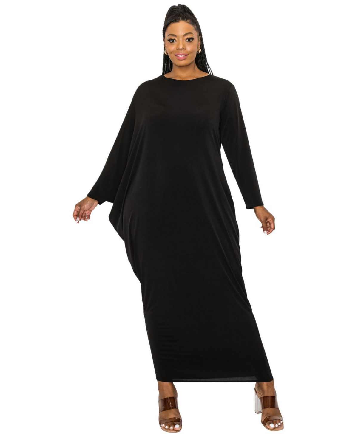 L I V D Plus Size Louella Asymmetrical Maxi Dress