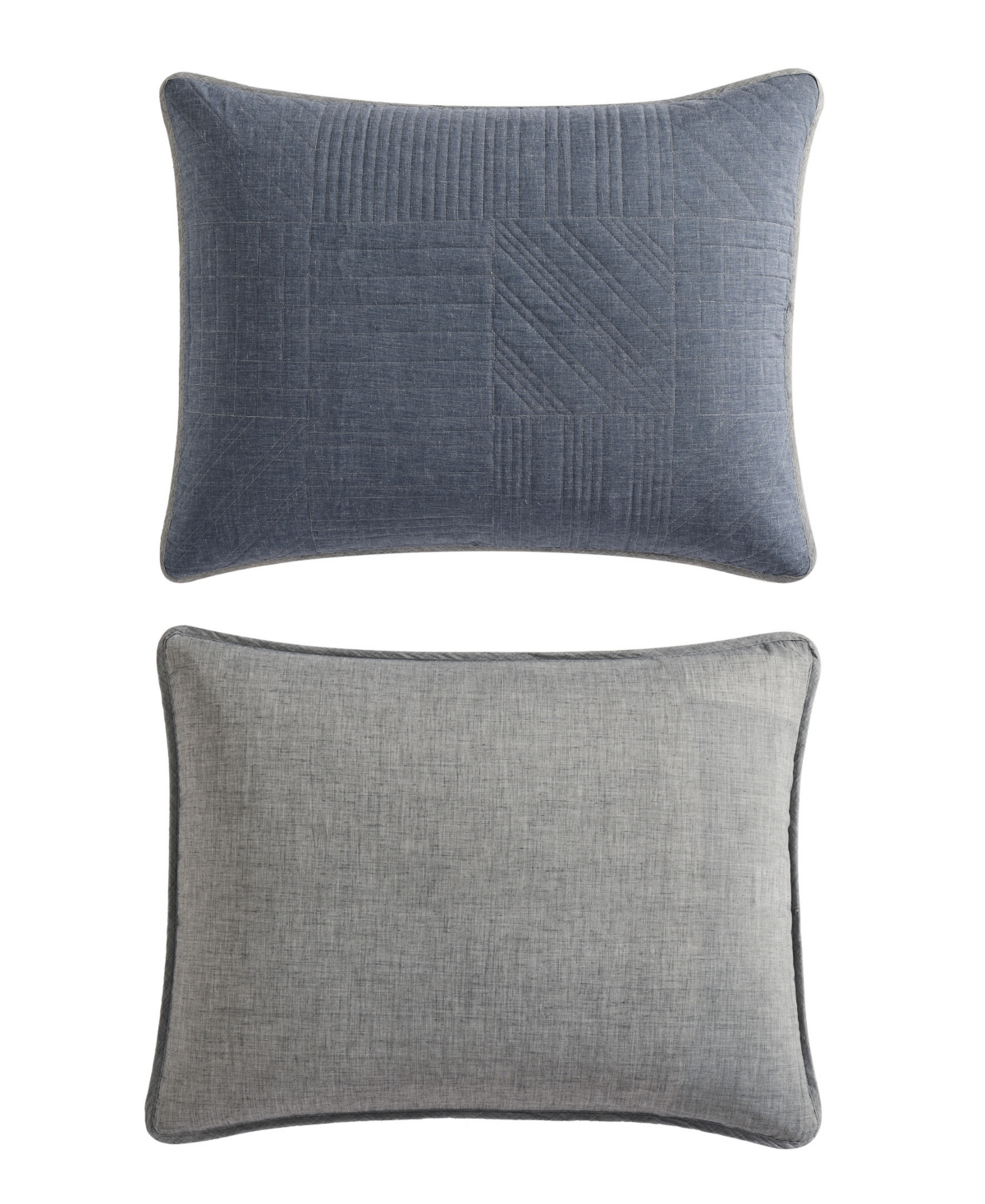 Eddie Bauer Hidden Lake ChambrayQuilt Set - Blue