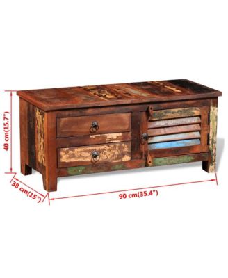 Reclaimed TV Hi-Fi Cabinet Side Cabinet Solid Wood