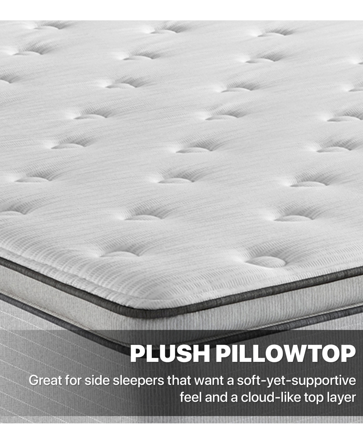 Beautyrest Br800 13.5" Plush Pillow Top Mattress Set- Queen Split In No Color