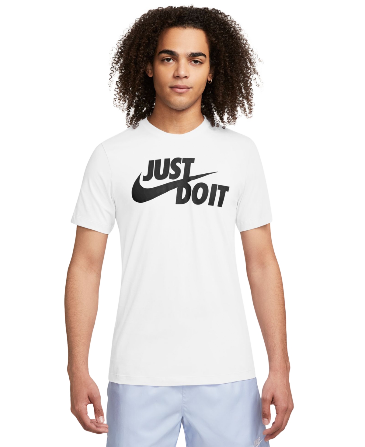Shop Nike Men's Sportswear Just Do It T-shirt In White,black