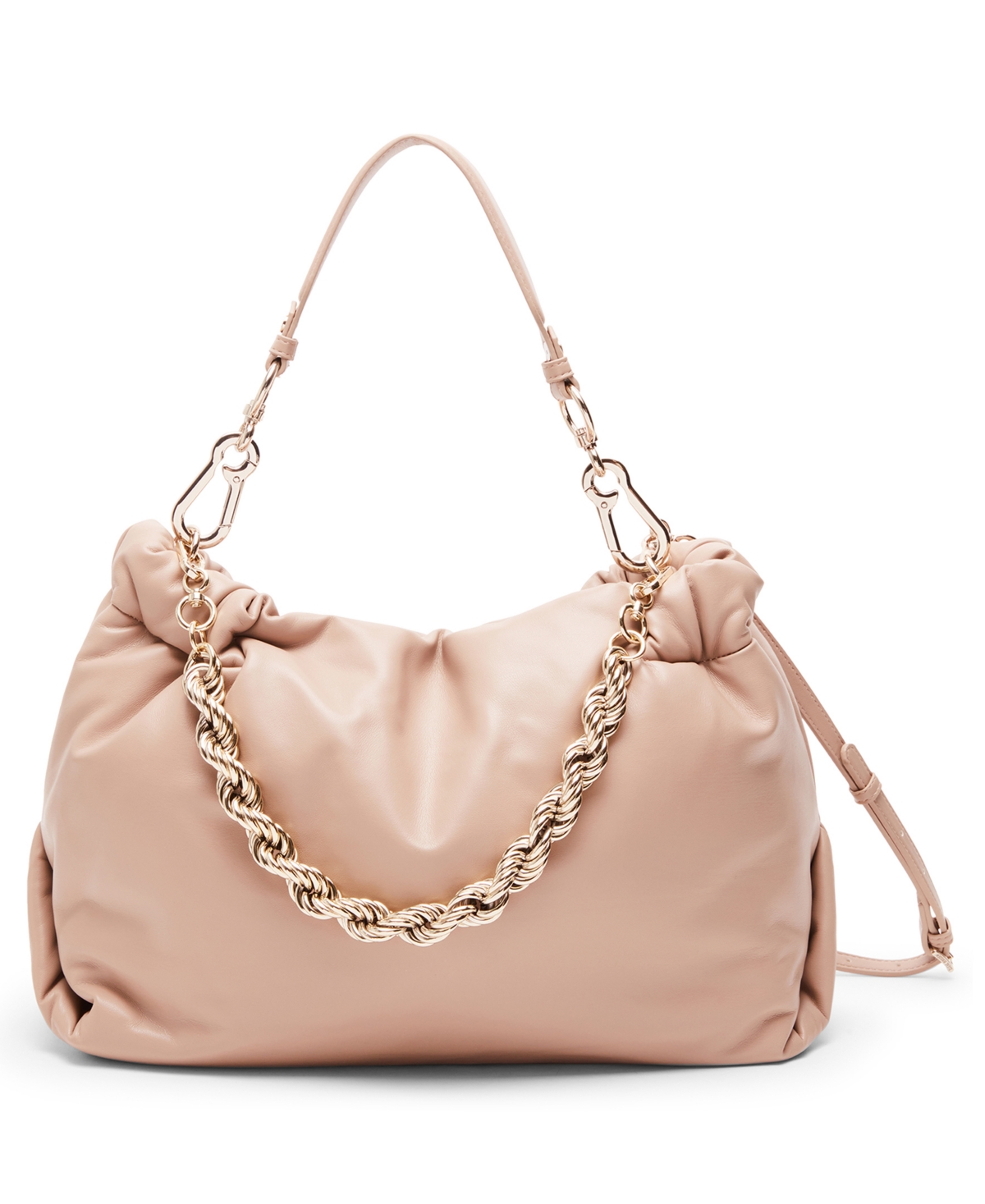Steve Madden Remy Shoulder Bag With Chain In Nude
