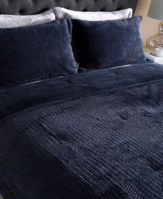 Faux Fur to Mink Reversible 3 Piece Comforter Set, King