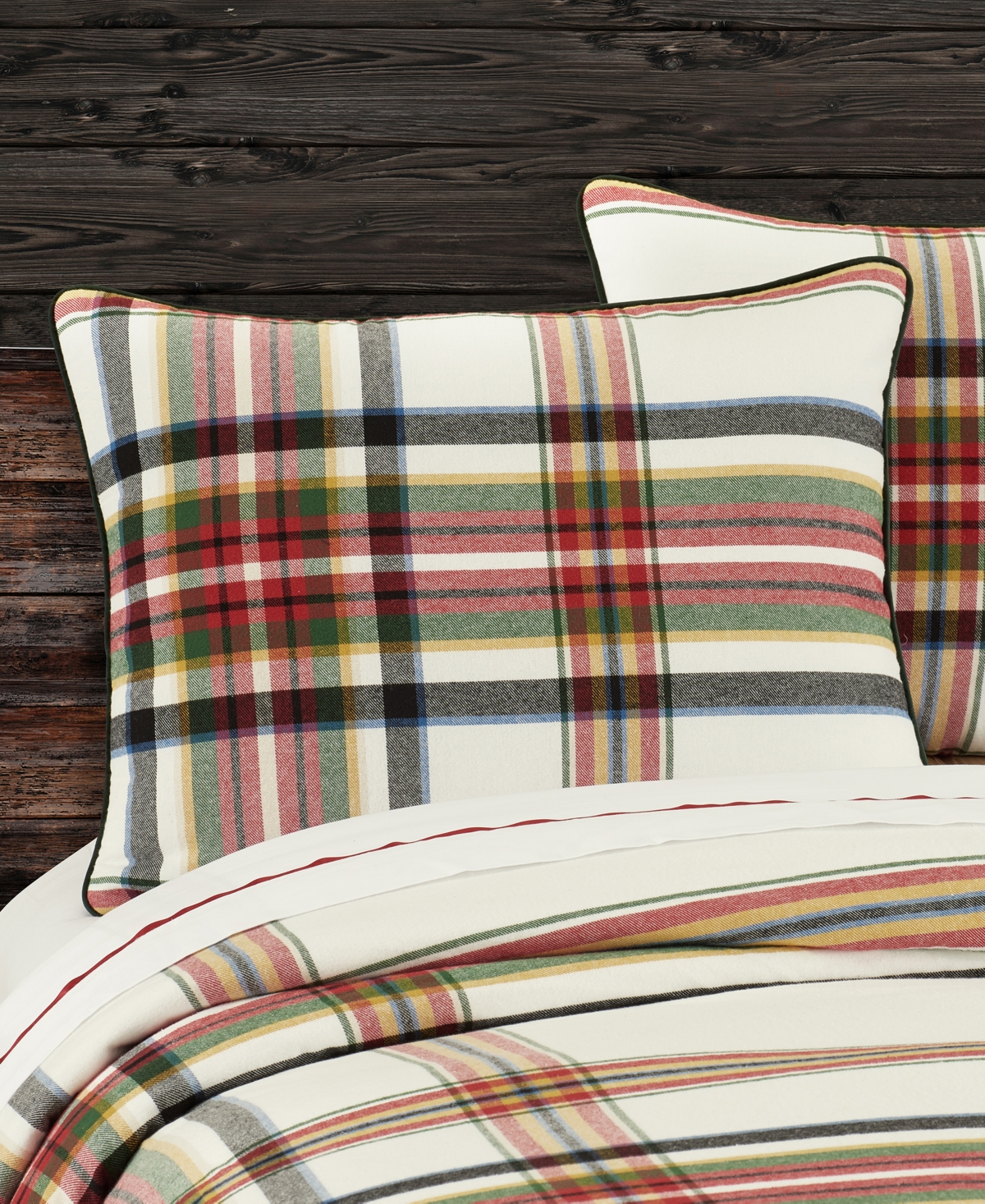 J Queen New York Christopher Plaid 3pc. Duvet Cover Set, King/california King In Red