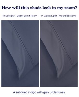 Pillowcase Set - 400 Thread Count, 100% Cotton Sateen, Set of 2 Pillow Covers, Breathable, Cooling, Soft for Quality Sleep