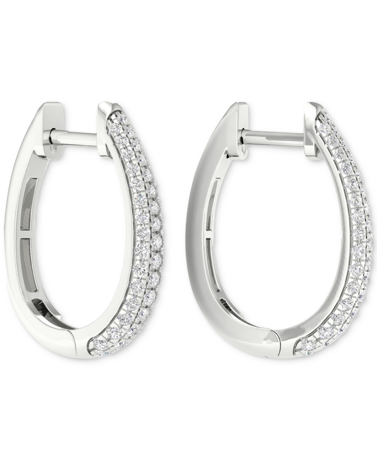 Forever Grown Diamonds Lab Grown Diamond Hoop Earrings (1 ct. t.w.) - Sterling Silver