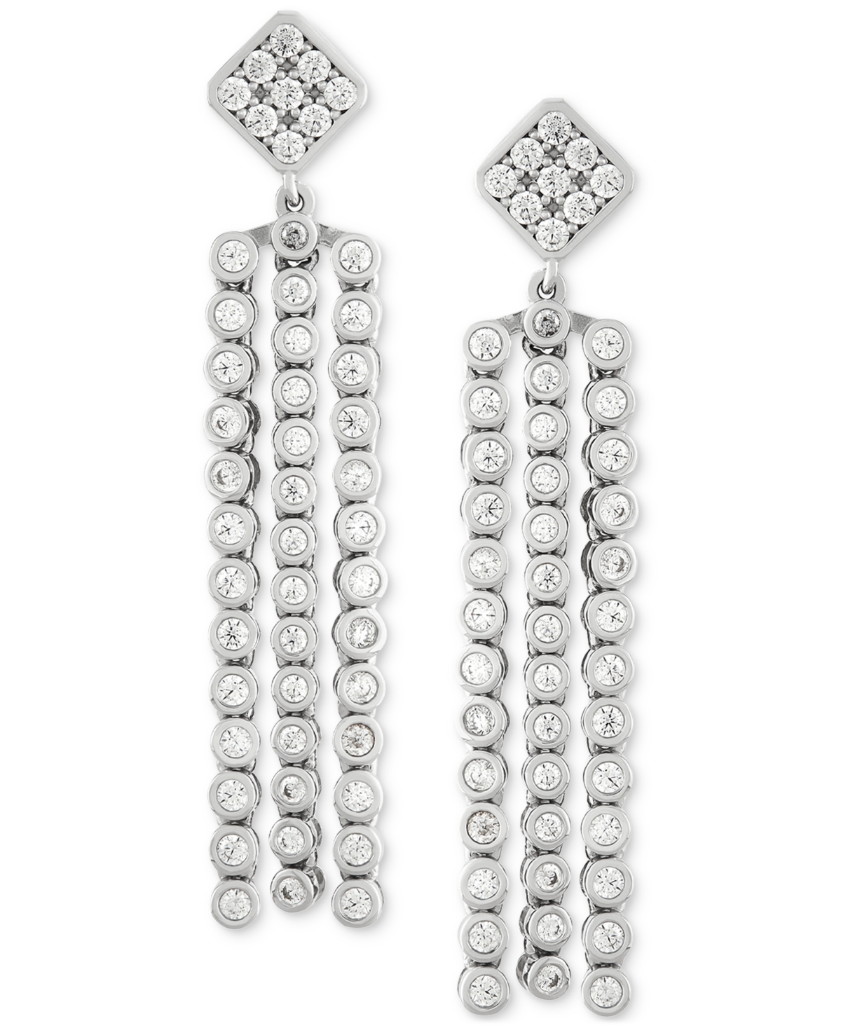 Shop Grown With Love Lab Grown Diamond Multi Dangle Drop Earrings (1-1/2 Ct. T.w.) In 14k White Gold