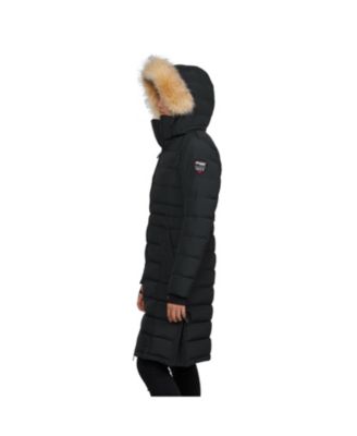 Women's Venice Long Puffer with Removable Faux Fur Trim