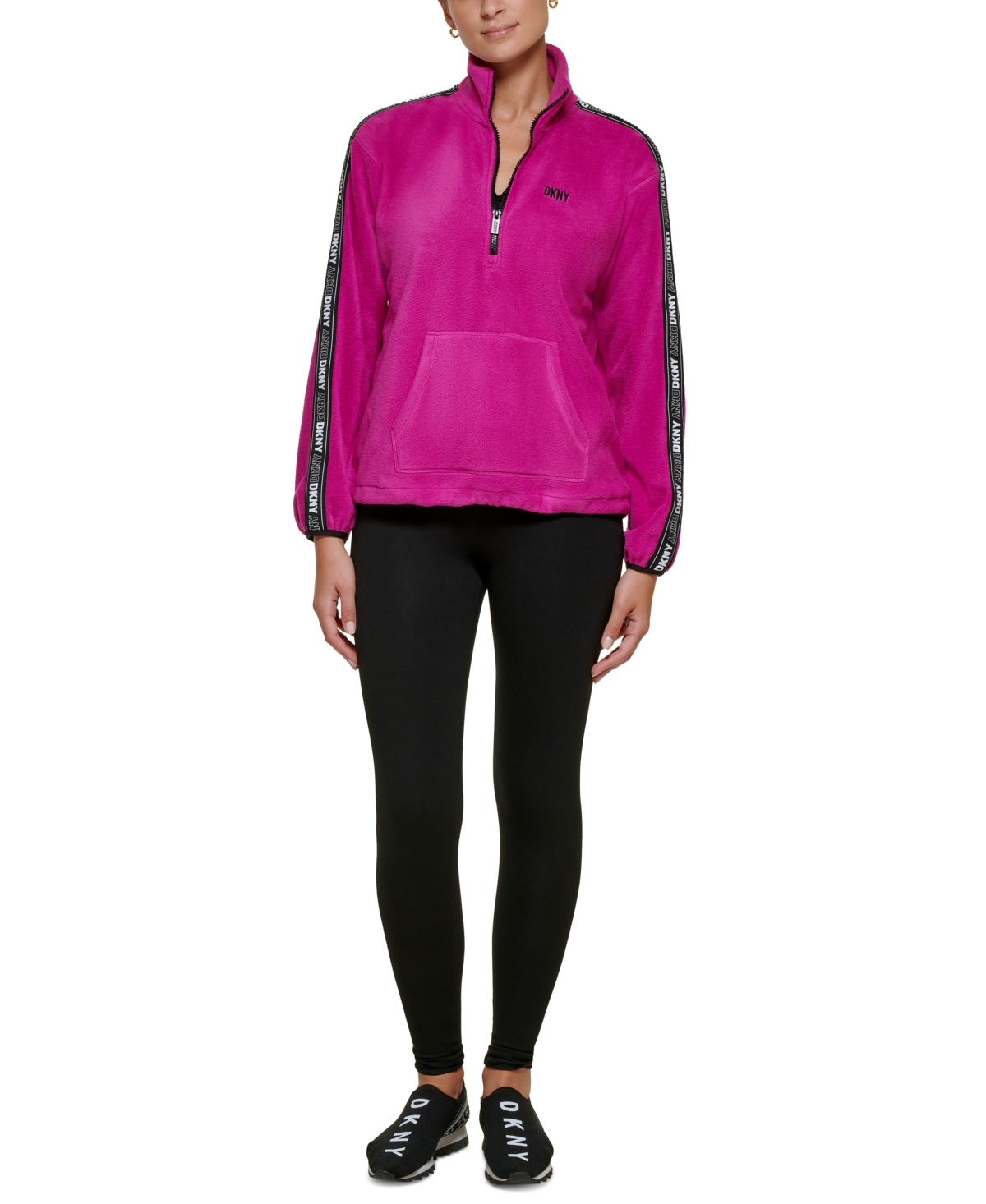 Dkny Sport Women's Fleece Pullover Jacket In Pink