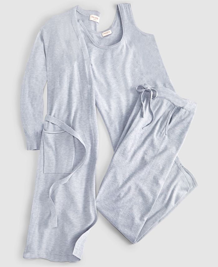 State of Day Women's Long Sweater Knit Layering Robe, Created for Macy