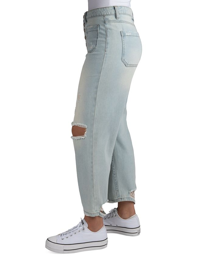Indigo Rein Juniors' Button-Fly Wide Leg Jeans - Macy's