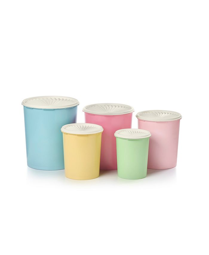 Tupperware Heritage Collection 8 Piece Food Storage Canister Set