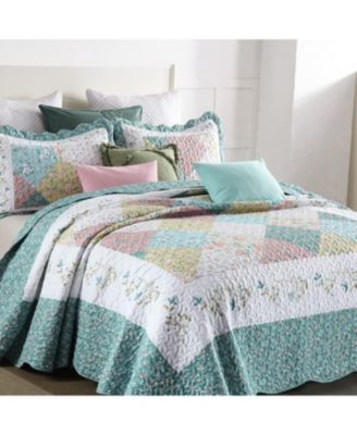 MarCielo 3 Piece Printed Quilt Set Bedspread Set B027 - King - Macy's