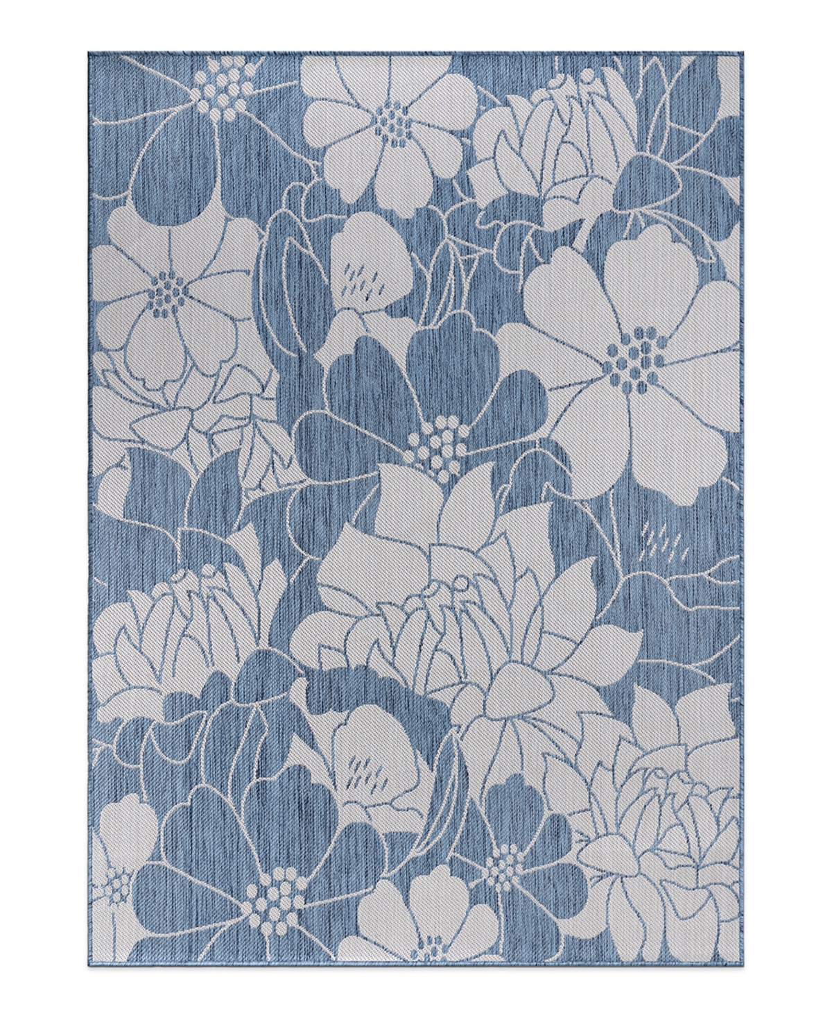 Main Street Rugs Bays Outdoor 115 7'10" X 10' Area Rug In Blue