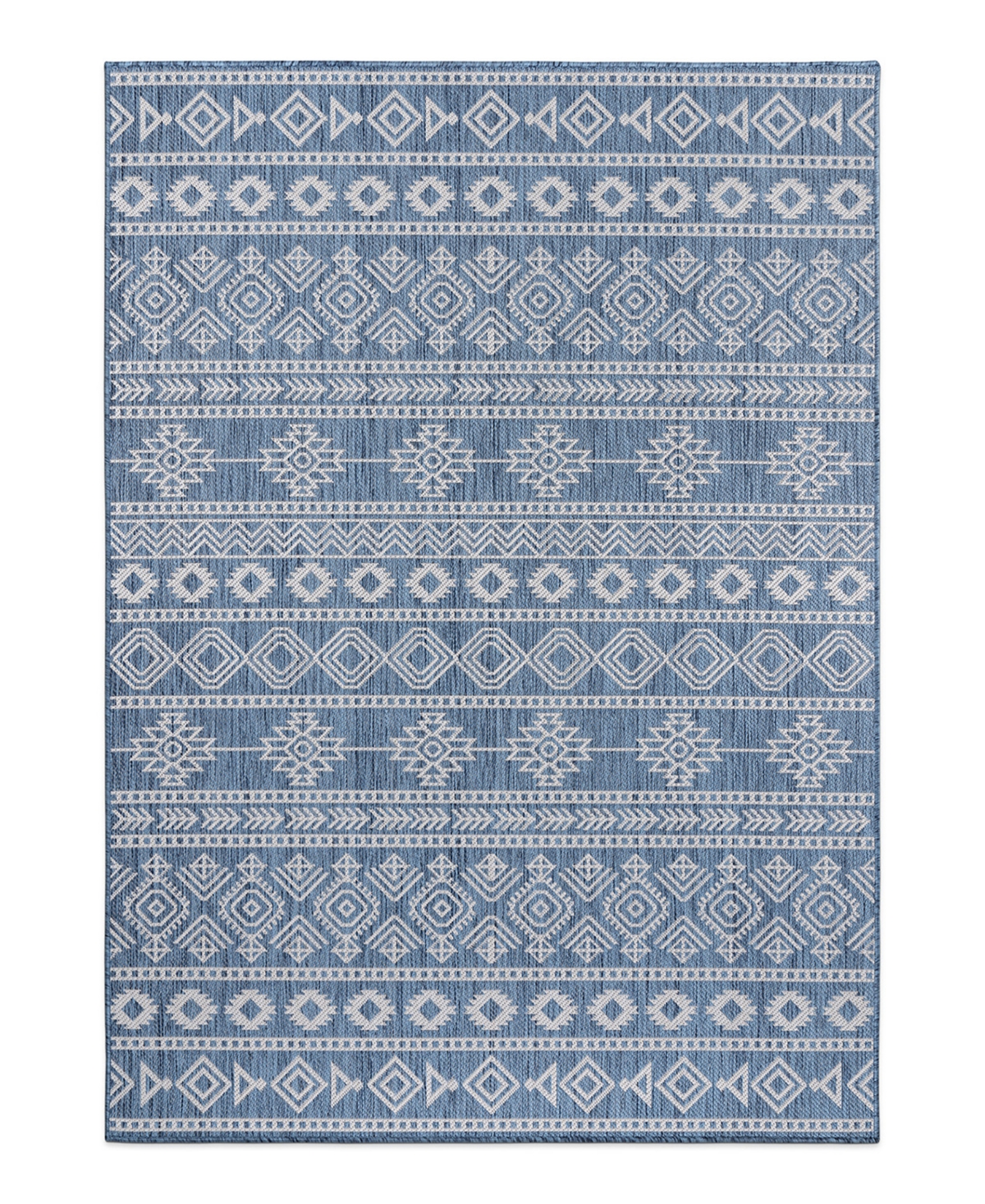 Main Street Rugs Bays Outdoor 123 7'10" X 10' Area Rug In Blue