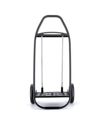 COM Tweed Black Tube 2 Big Wheel Shopping Trolley
