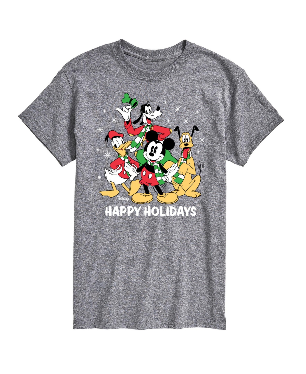 Airwaves Men's Disney Holiday Short Sleeves T-shirt In Heather Charcoal