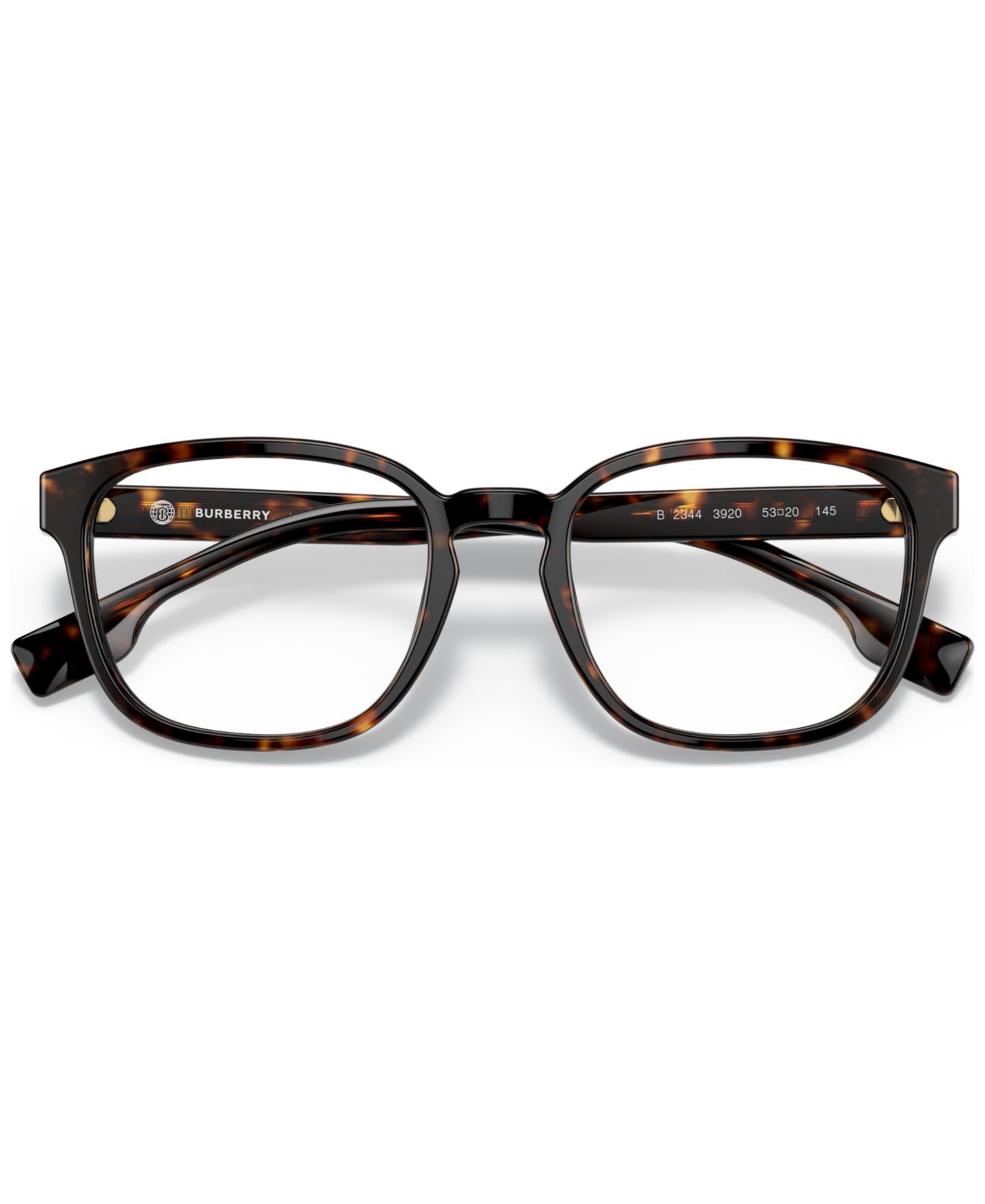 Мужские очки Burberry Man Square Plastic BE2344 Edison Eyeglasses, цвет: Тёмный гавана — фото 2