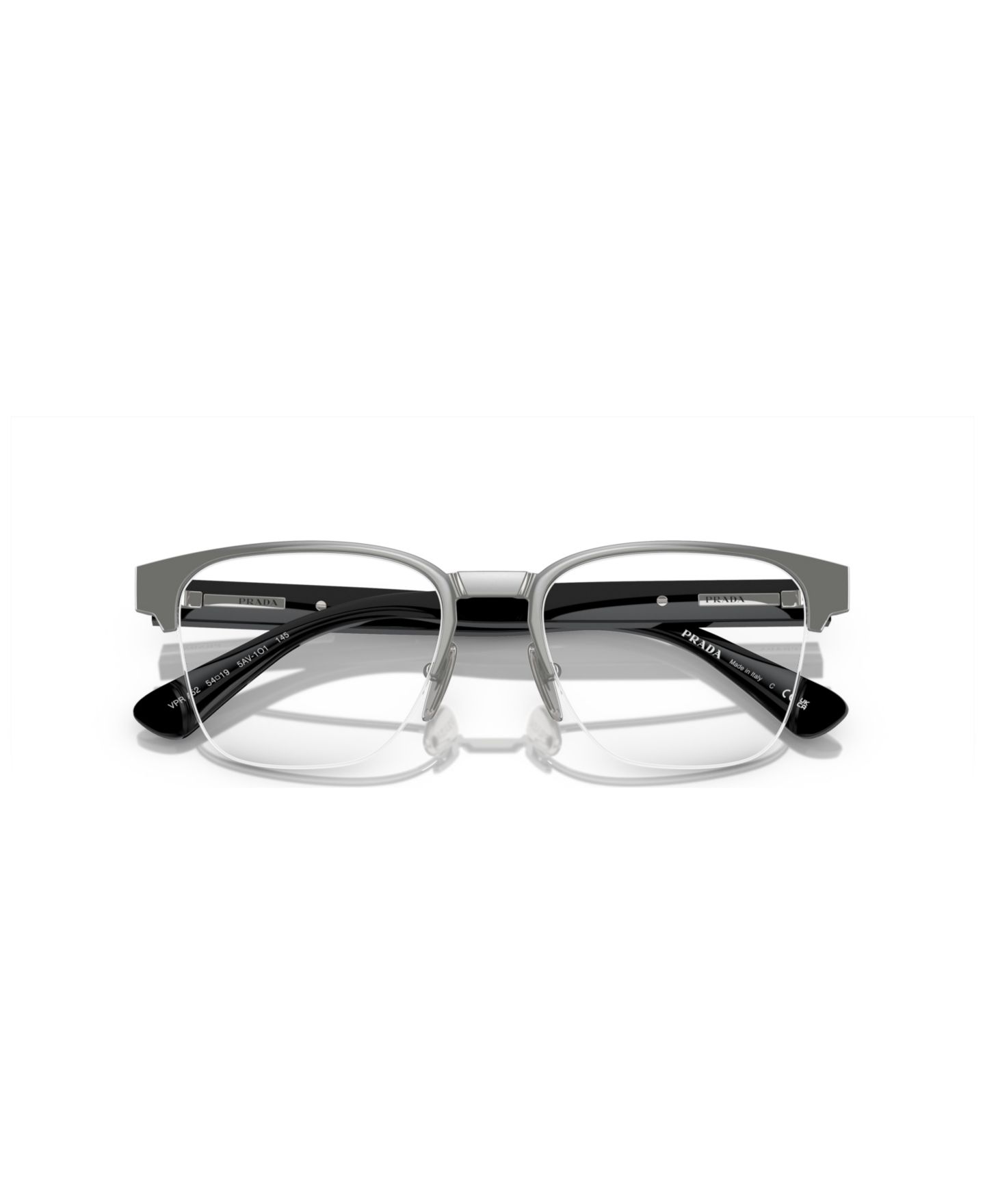 Мужские очки PRADA Man Pillow Metal PR A52V Eyeglasses, цвет: Графитовый металлик — фото 5