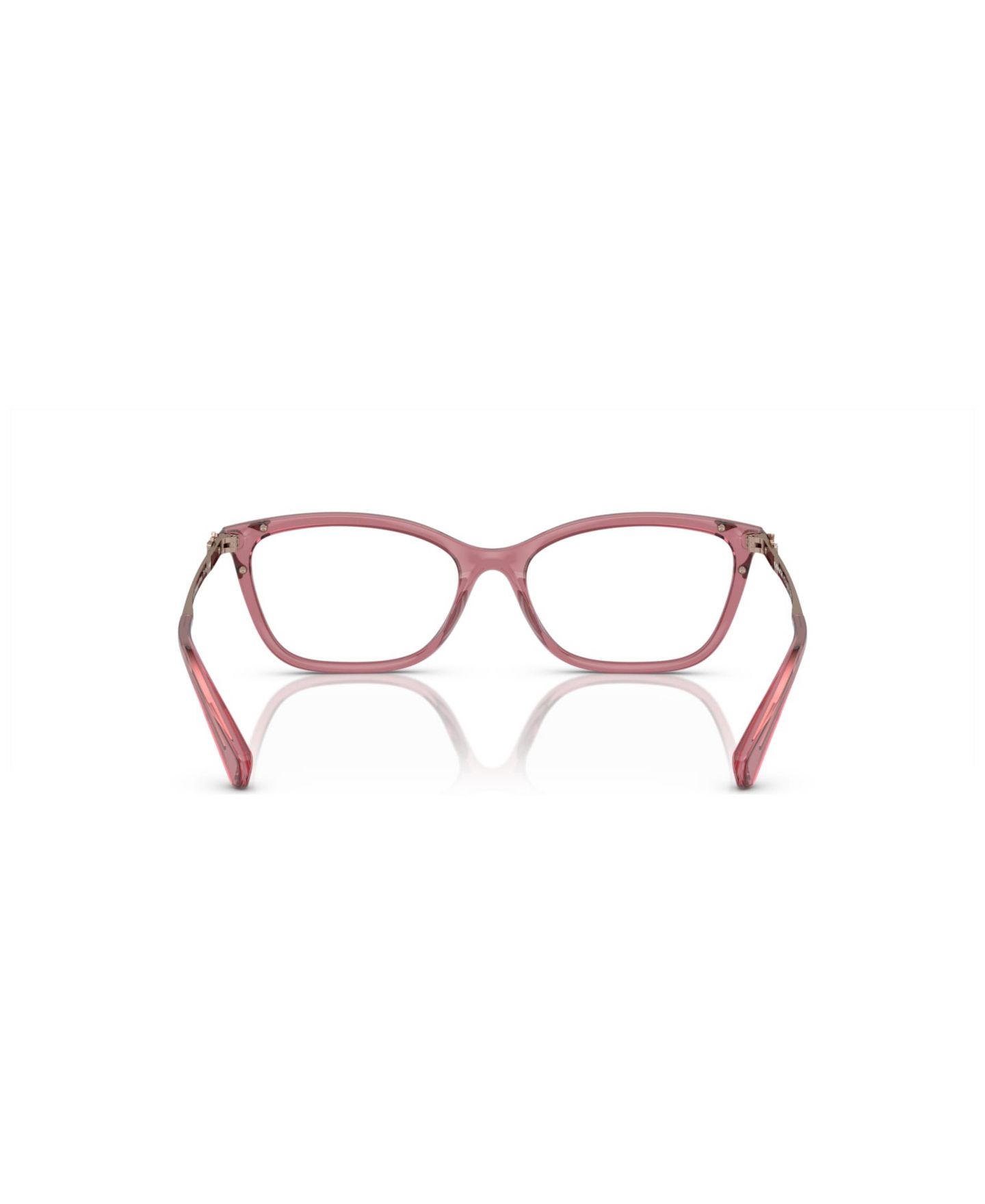 Женские очки Coach Woman Cat Eye Plastic HC6146U Eyeglasses, цвет: Прозрачный ягодный — фото 3