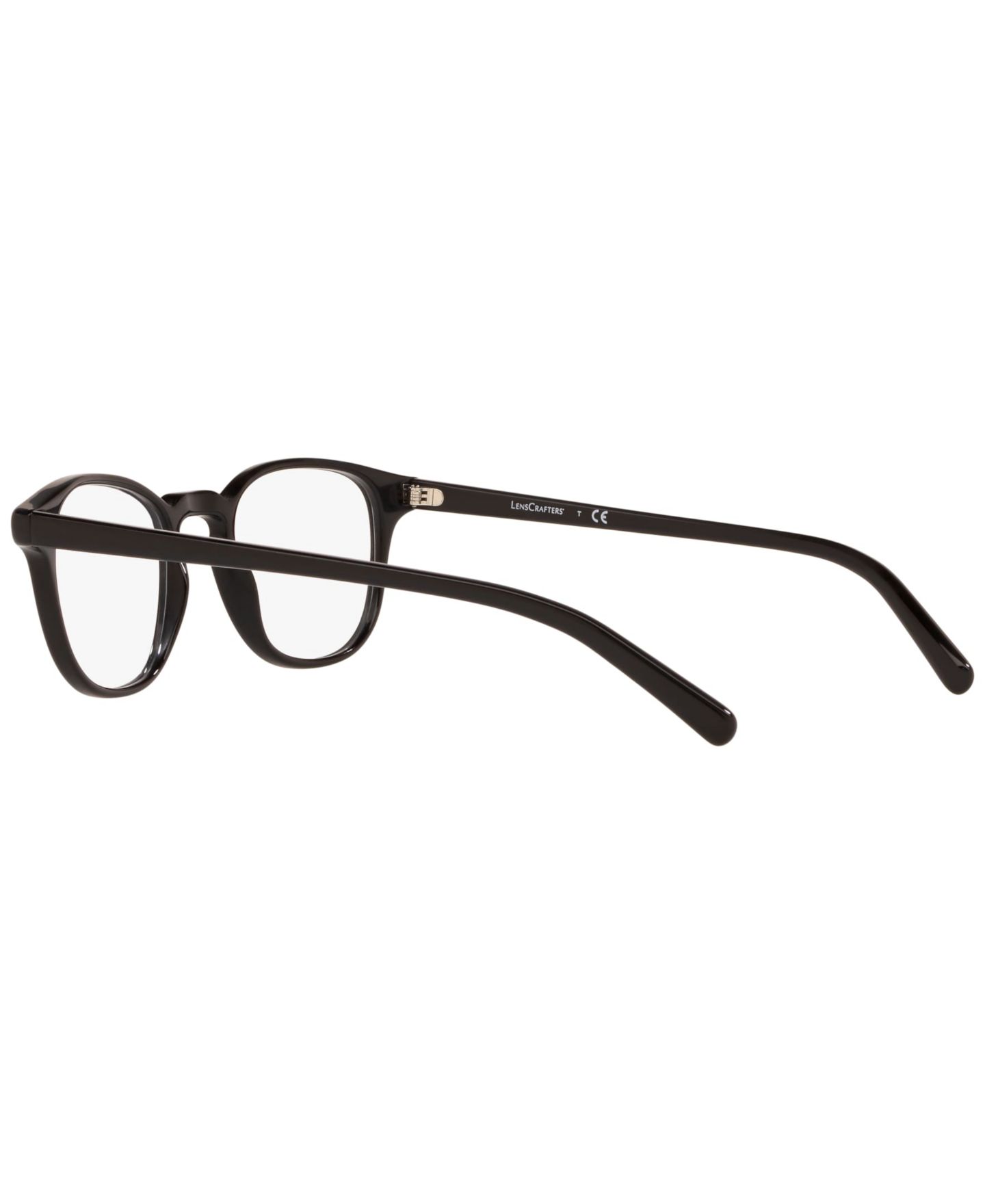 Мужские очки LensCrafters Man Panthos Plastic EC2004 Eyeglasses, цвет: Чёрный — фото 5