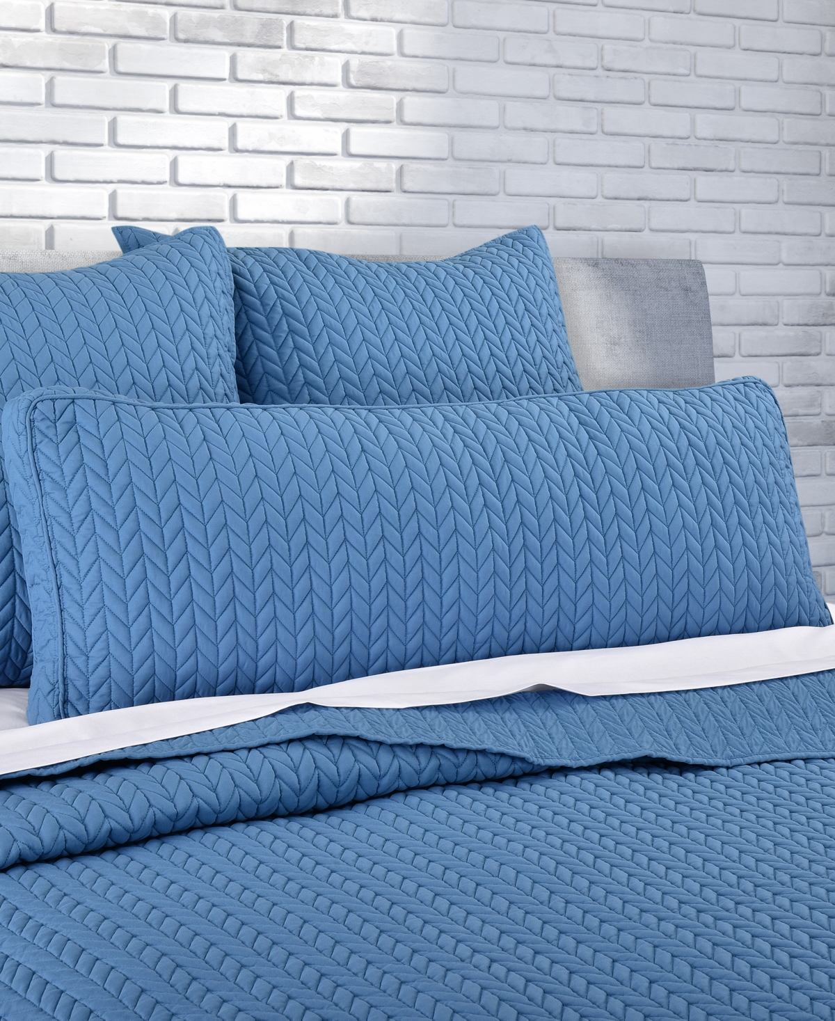 J by Queen Cayman Quilted Decorative Pillow, 14" x 40"