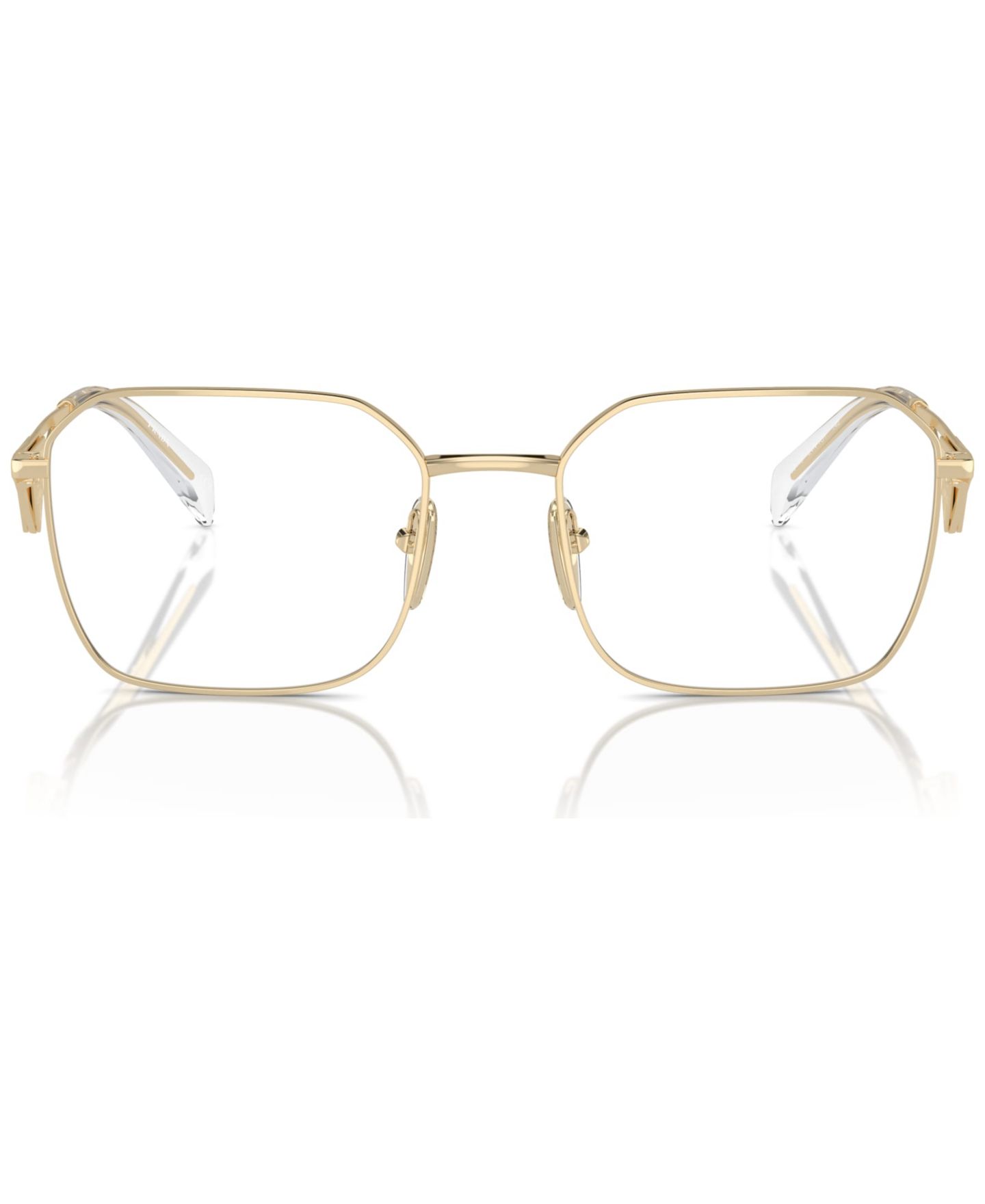 Женские очки Prada Woman Irregular Metal PR A51V Eyeglasses, цвет: Бледный золотой — фото 2