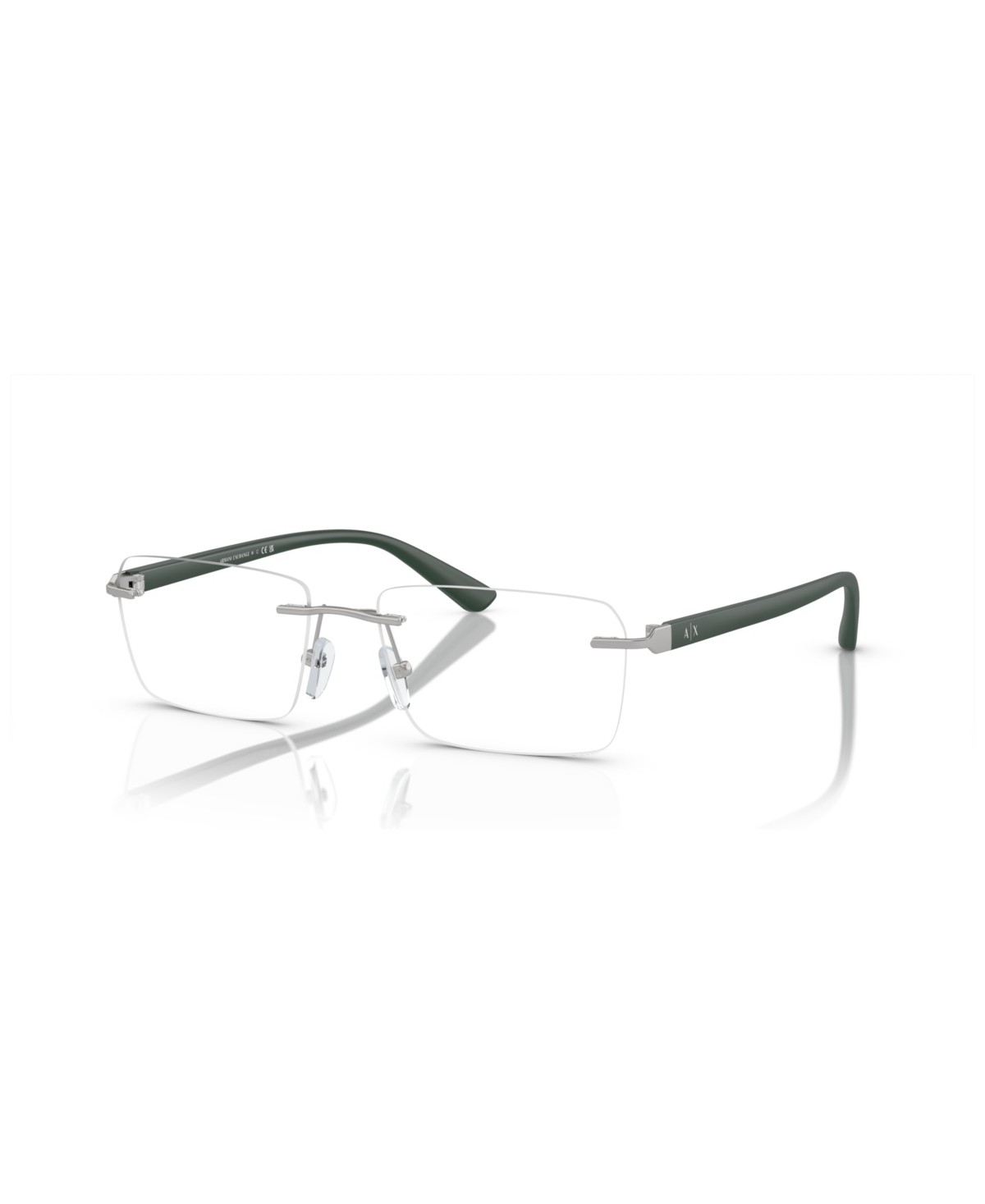 Мужские A|X Armani Exchange Armani Exchange Man Rectangle Metal AX1064 Eyeglasses — фото 2
