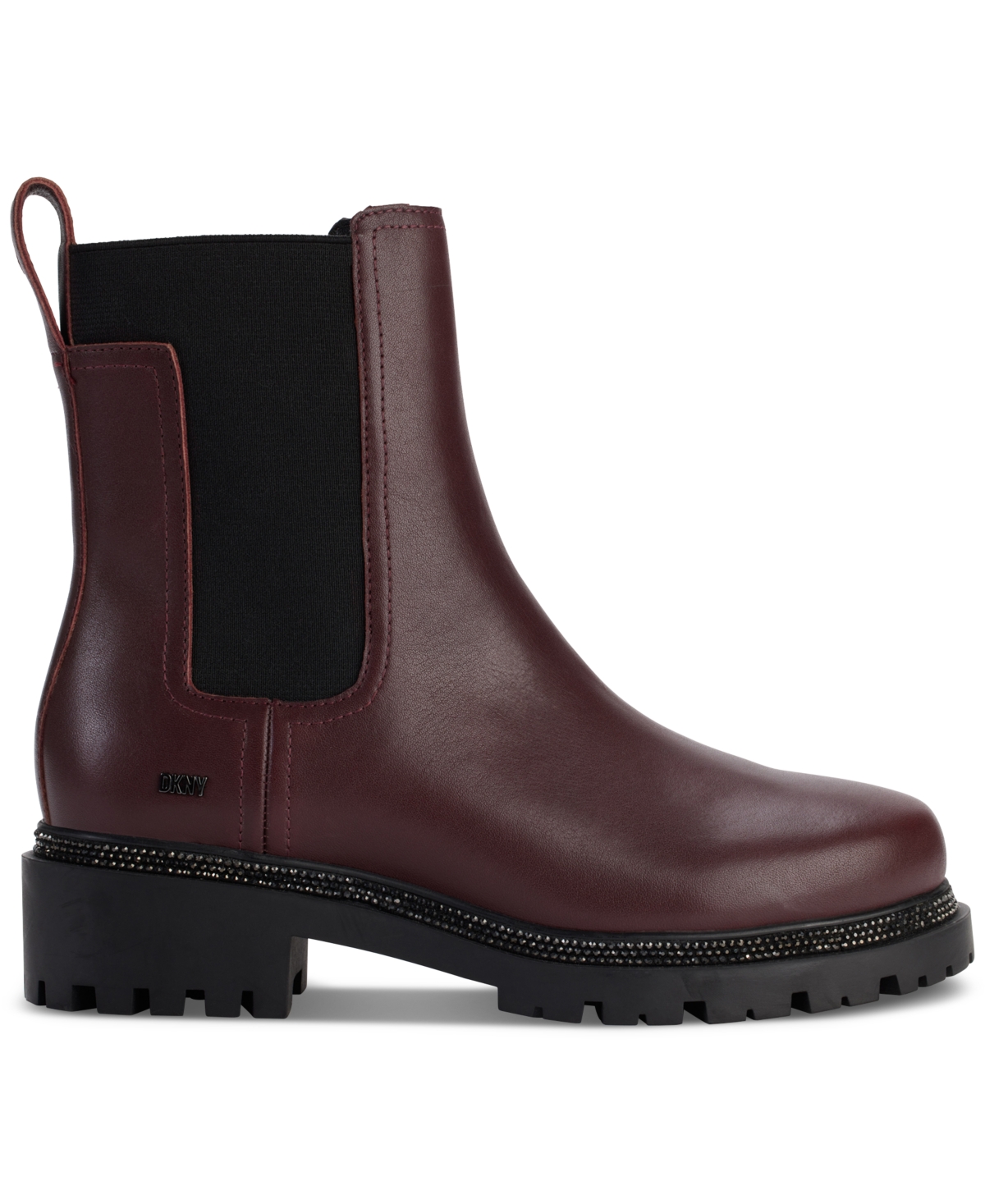 Dkny Women's Rick Slip-On Moto Lug Chelsea Booties - Black