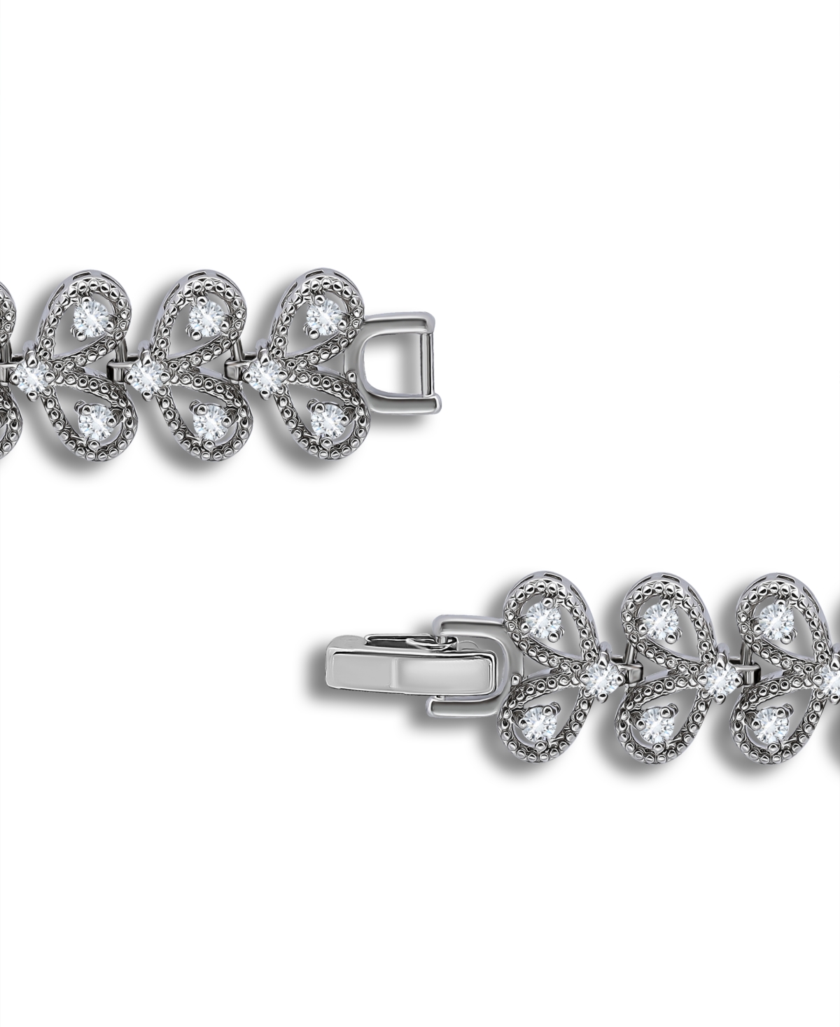 MACY'S MACY'S CUBIC ZIRCONIA LEAF DESIGN BRACELET 