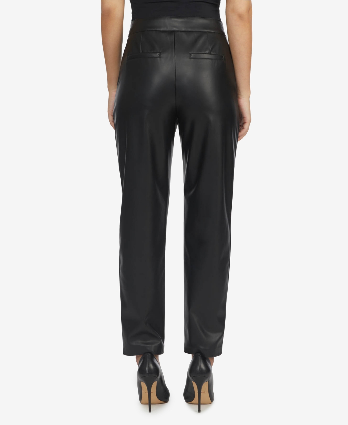Ellen Tracy Women's Faux Leather Pull On Pants
