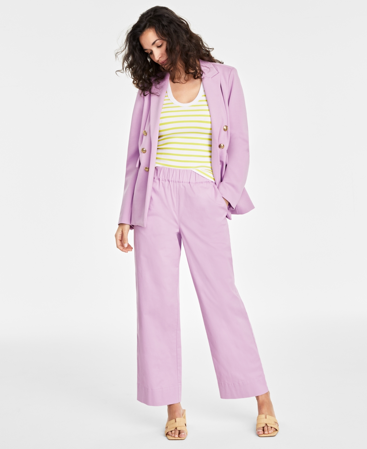 On 34th Women's Pull-on Chino Pants, Created For Macy's In Calla Lilac